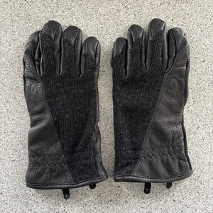 Outdoor Research Deer Skin Merino Wool Gloves Size Large Black Unisex