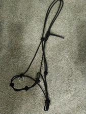 1/4" STIFF ROPE 4-KNOT TRAINING HALTER W/RINGS, FITS ANDERSON METHOD
