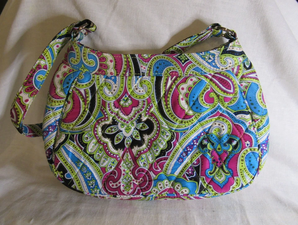 Retirada Vera Bradley Zoe Ltd. Bolso de Hombro Edición Seda Paisley - Usado Foto 4 de 4