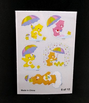 Care Bears Vending Machine Stickers Sun Shine Bear Loves A Lot Bear  6 Of 12