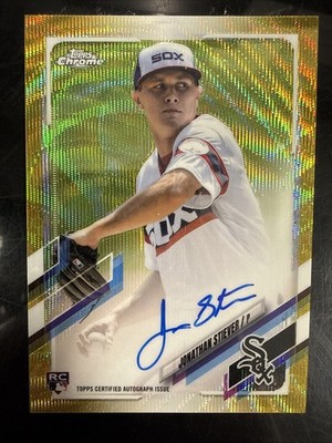2021 Topps Chrome Jonathan Stiever RA-JST Rookie Autograph Gold Wave #/50 RC