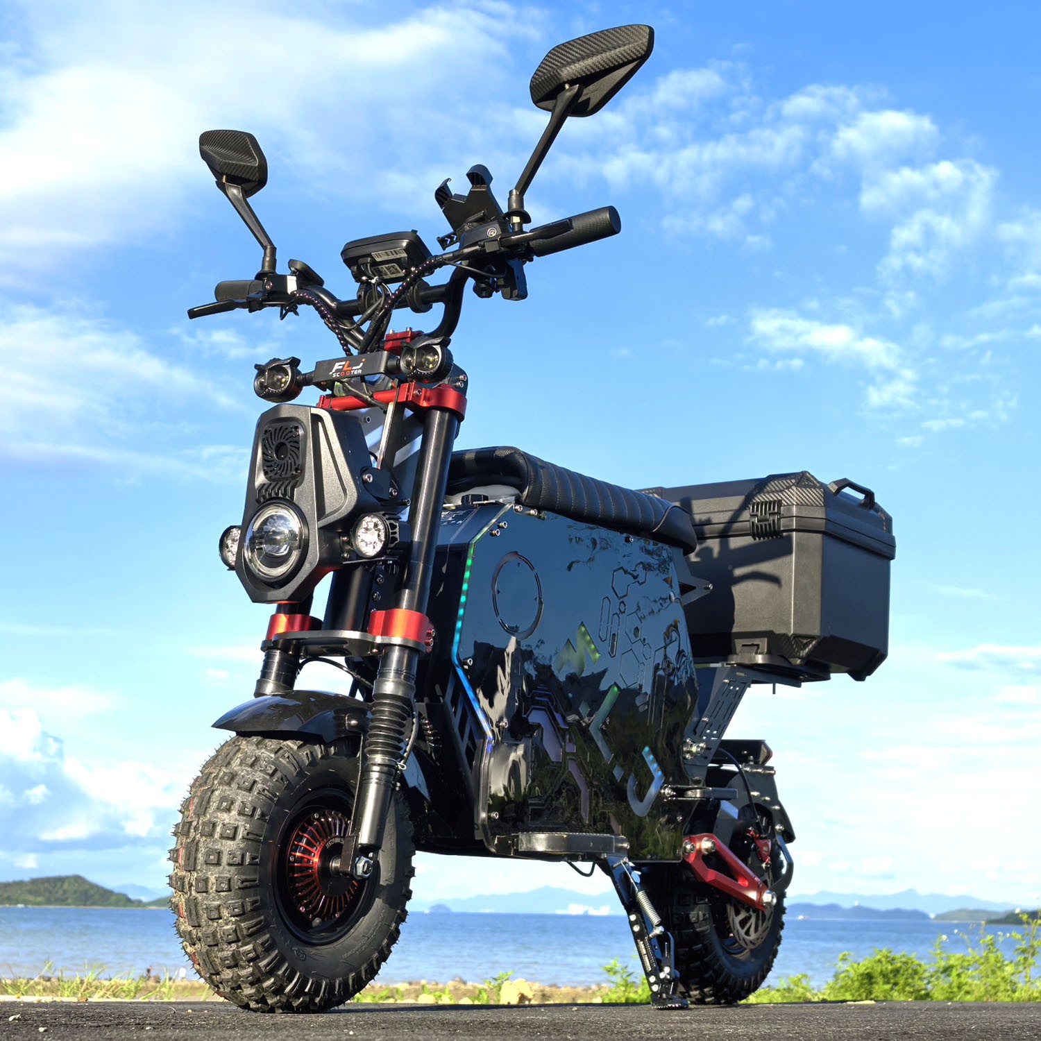 6000W * 2 Motor Electric Motorcycle 72V 100A 68MPH Electric Hyper Scooter Adult