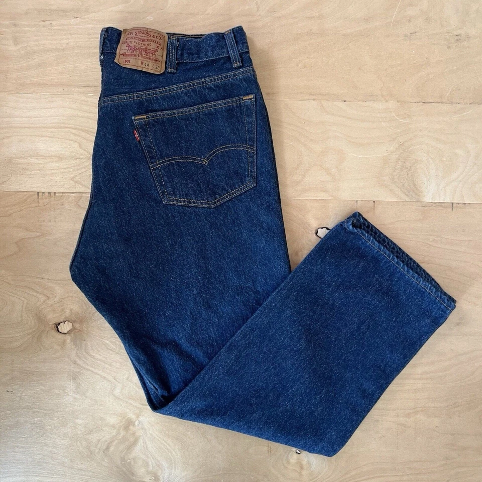 Vintage Levis 501 Jeans 38 Blue 80s Denim Made in USA Workwear Non Selvedge - Image 2 of 4