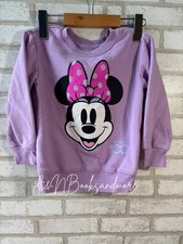 Disney 100 Anniversary Purple Minnie Mouse Crewneck Sweater Size 4