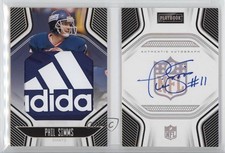 2022 Panini Playbook Playbook Jersey Auto Gloves /5 Phil Simms #PJA-PS Auto 4f5