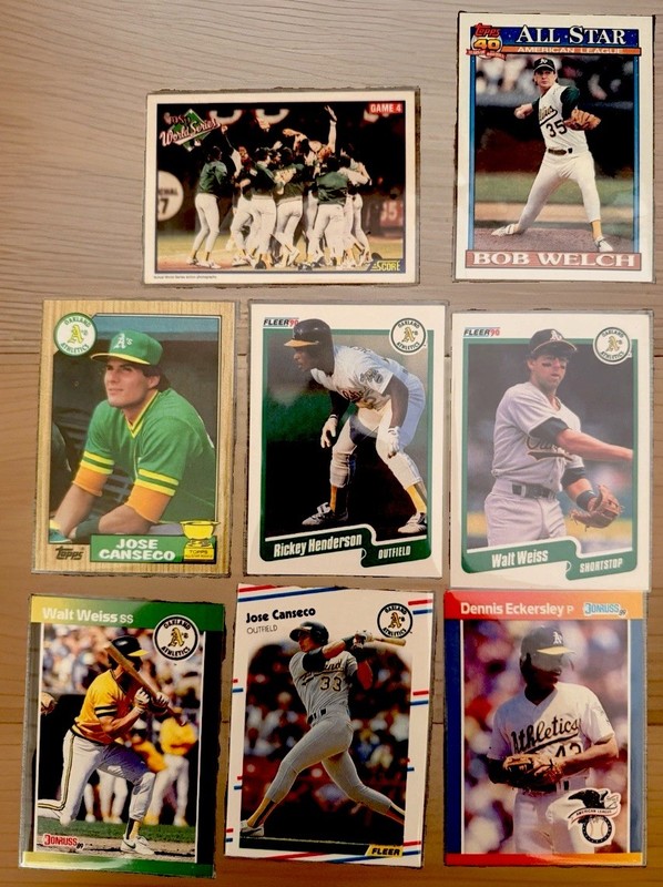 Vintage Oakland Athletics 1989World Series Lot McGwire Canseco Eckersley Welch
