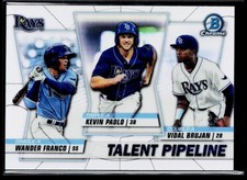 Vidal Brujan / Wander Franco / Kevin Padlo 2020 Bowman Chrome Talent Pipeline