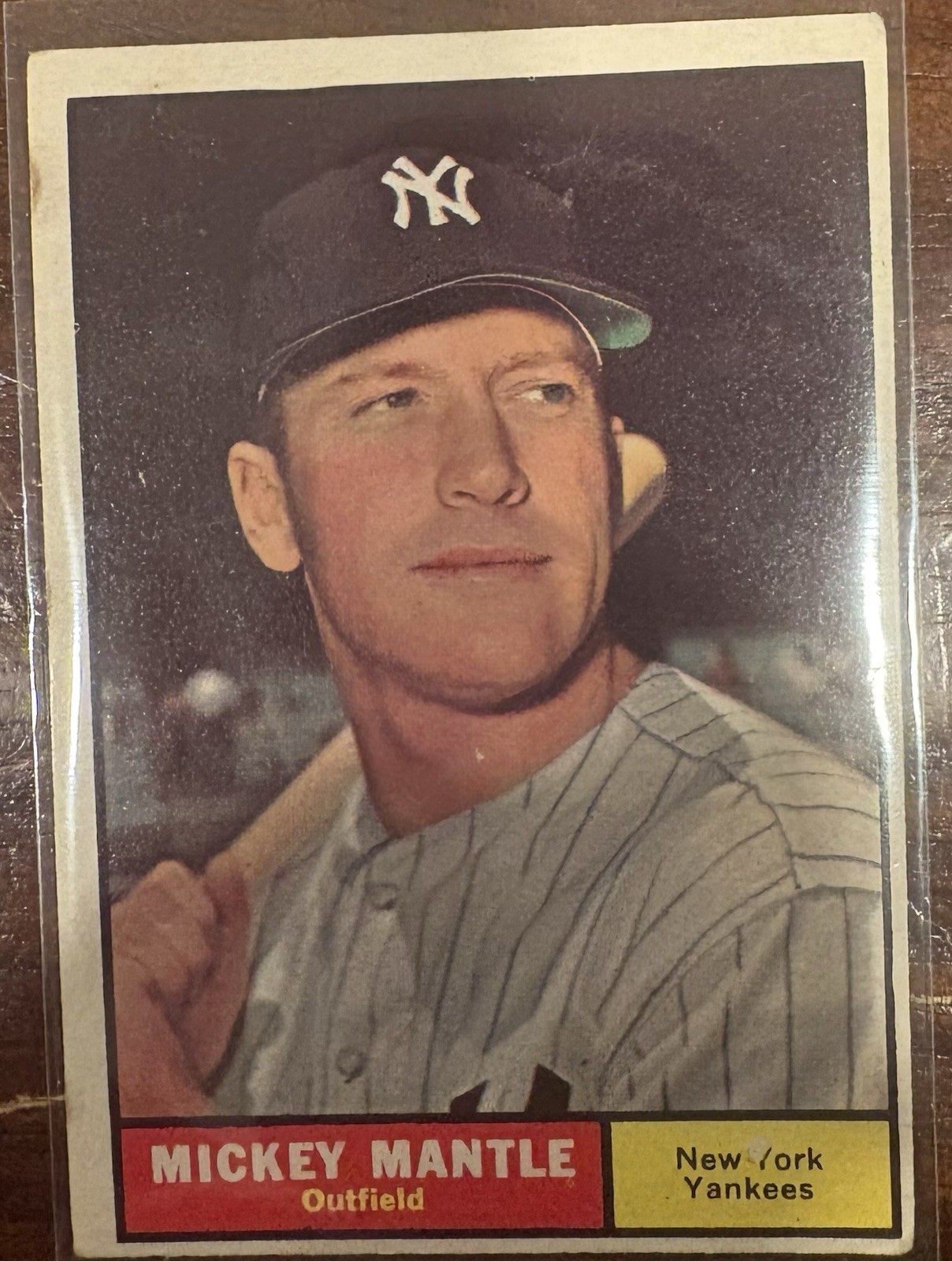 1961 Topps Mickey Mantle #300 HOF Yankees LOW GRADE