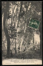 Old postcard Carcassonne, Cyclone of 1912, Boulevard de la Préfecture after the Cyclone