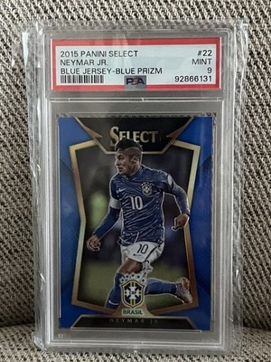 2015 Panini Select Neymar Jr. Blue Jersey - Blue Prizm #/299 PSA 9 Brazil