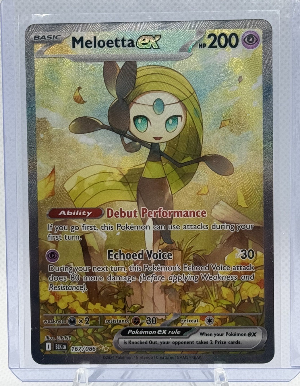 Pokemon TCG Meloetta EX Black Bolt Sir 167/086 Near Mint