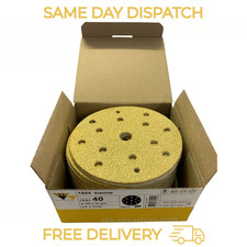 SIA Sanding Discs 40 to 500 Grit 150mm / 6"inch - 15 Hole velrc, BOX of 50, 7425