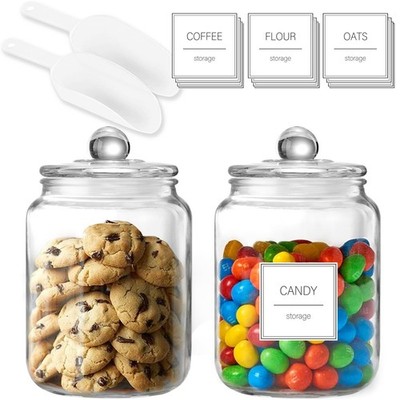 Half Gallon Large Glass Jars with Lids, Airtight Storage Clear Containers for...