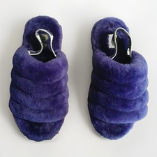 UGG Women's Fluff Yeah Slide Violet Night Slipper/Sandal - Purple Size 6 in Box