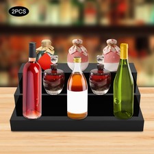 3-tier Display Stands Acrylic Black Riser Organizer for jewelry boxed goods