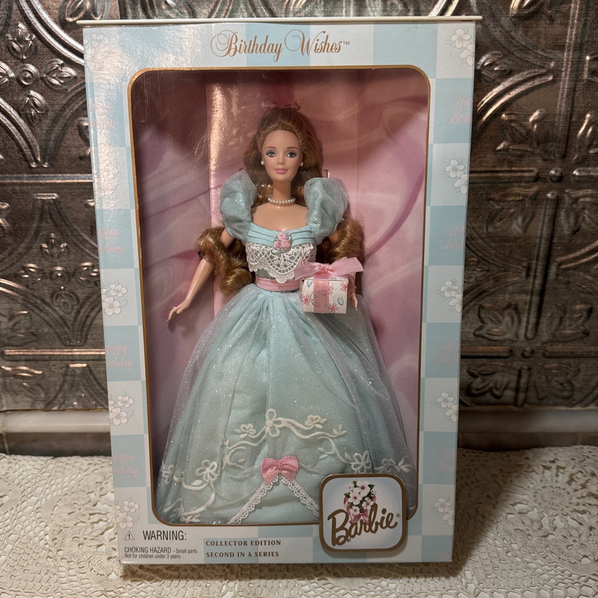 Mattel Birthday Wishes Barbie Collector Edition Doll 1999 Mattel Blue Dress  | eBay