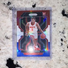 Panini Prizm 2021-22 Red White Blue Rookie Jalen Green Rockets #306 Basketball
