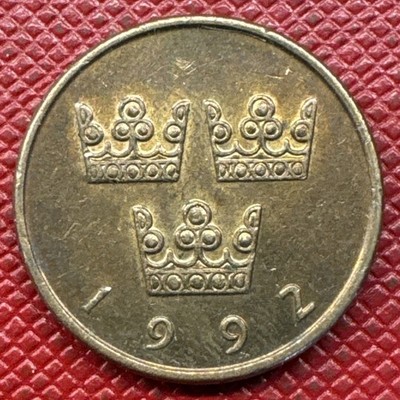 Sweden 1992-D Bronze 50 Ore. Carl XVI Gustaf. KM# 878