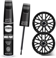 Matte Black Rim Touch up Paint, Car Wheel Repair Kit Curb Rash, Quick and Easy W