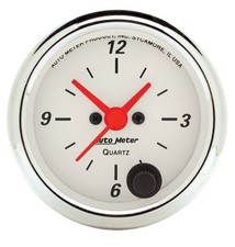 Autometer 1385 Arctic White Clock 2-116 12-hour Analog Autometer 1385 Arctic White Clock 2-116 12-hour Analog