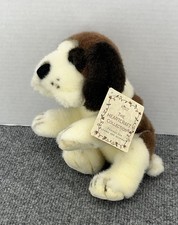 Russ Berrie Barrels St Bernard Dog Plush 10" Stuffed Animal with Tag Vintage