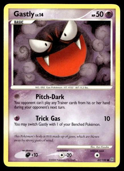 Gastly 62/100 Stormfront Common NM Pokemon TCG