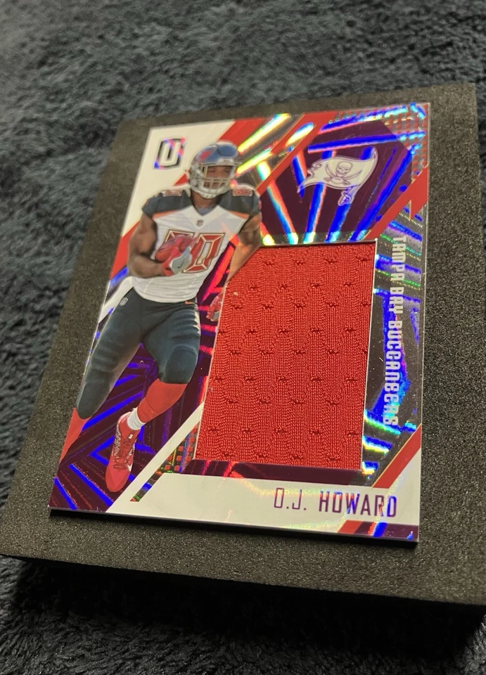 2017 Panini Unparalleled #RS-OJ O.J. Howard Rookie Stitches Jersey Purple #/99 - Image 2 of 4