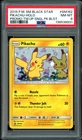 POKEMON TEAM UP SM BLACK STAR PROMO PIKACHU #SM162 HOLO PSA 8