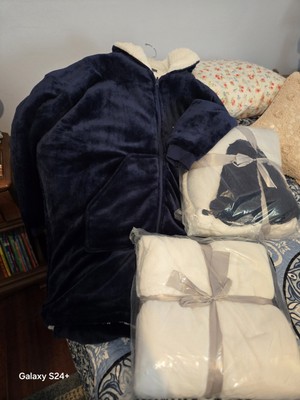 Robe Set - BETTE RUSSO.  2 ROBES & 1 FLEECE THROW. One Size Fits All 