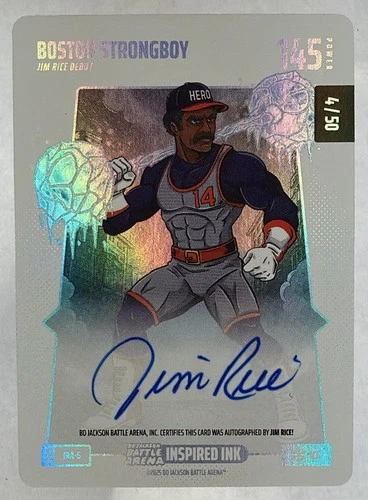 2026 Bo Jackson Battle Arena Boston Strongboy Jim Rice Auto 4/50 Ice 145