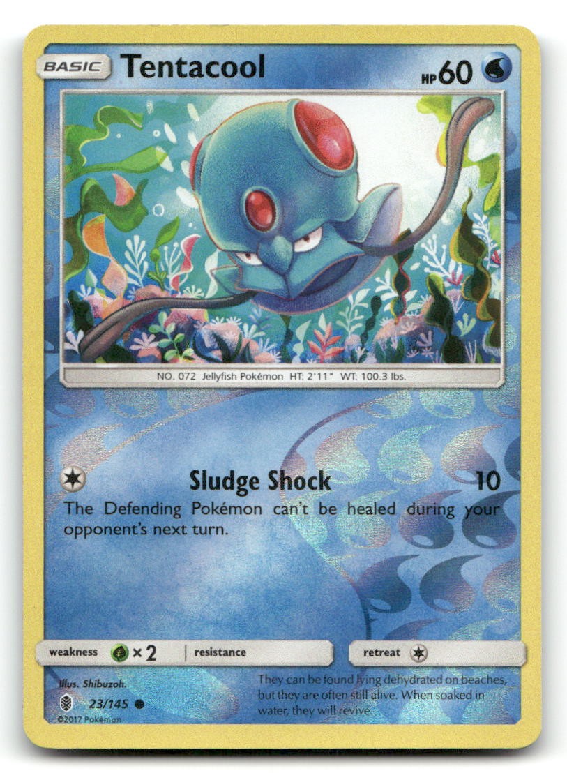Tentacool Reverse Holofoil SM - Guardians Rising 23/145 LP Pokemon