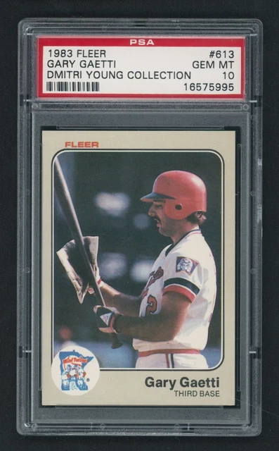 1983 Fleer #613 Gary Gaetti Dmitri Young Collection PSA 10 GEM MINT