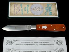 DOLLAR KNIFE CO ORANGE CAMEL BONE WHITE SHIELD JACK KNIFE COOPER CUTLERY USA