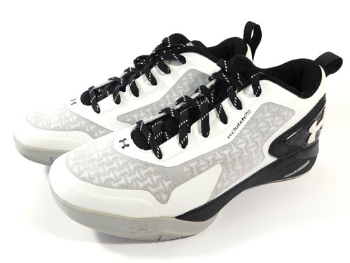 Maryland Terrapins Team Issued Under Armour TB Drive Low 2 White/Blk Shoes 7.5 thumbnail 3