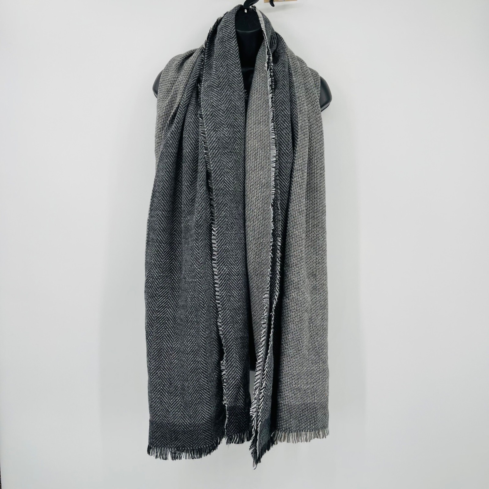 Kenneth Cole Multi Functional Gray Scale Wrap Sca… - image 3