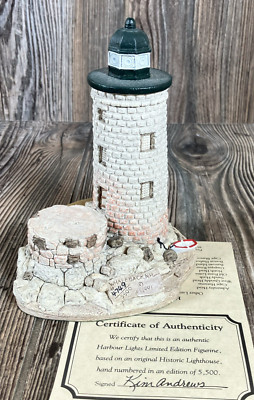 Harbour Lights Whaleback, NH #127 Lighthouse Vintage 1991 SIGNED 4749/5500 COA