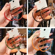 Round Colorful Neon Hoop Earrings Red Green Large Circle Earrings for Women Give