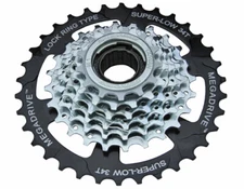 SUN RACE 7 Speed MULTIPLE Bicycle FREEWHEELS 13/34T Friction MFM-4S Black/Zinc .