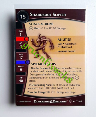 SHARDSOUL SLAYER 15 U DEMONWEB 2008 D&amp;D MINIATURES 