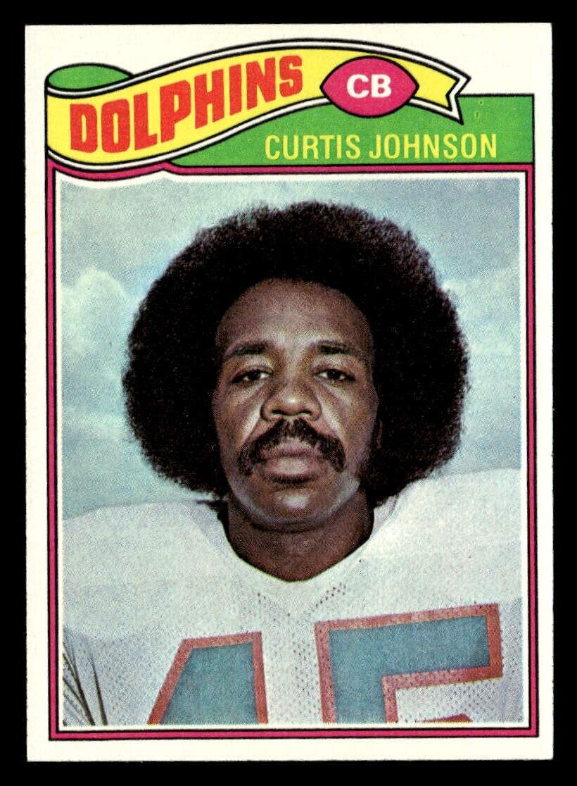 Curtis Johnson 1977 Topps Rookie Card #72 Miami Dolphins