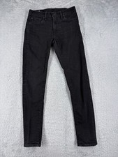Levis Pants Adult 30 Black Jeans Premium Big E Skinny Taper Cotton Blend 28x30