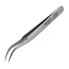 TITANIUM TWEEZERS curved bent nose fine point tips J type Japan ENGINEER PTN-03