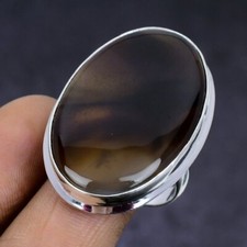 Montana Agate gemstone 925 Sterling Silver Jewelry Ring Size 10 X-Mas Gift Z254