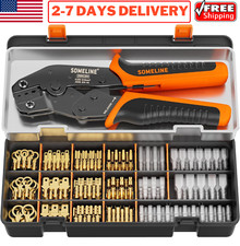 Open Terminal Connectors Crimping Tool Kit 2.8mm 3.5mm 3.9mm 4.8/6.3mm 24-14 AWG