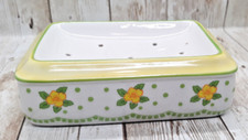 Vintage Seven Seas Porcelain Soap Dish Floral Pattern - Japan