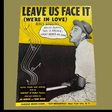 Leave Us Face It We’re in Love VTG Sheet Music 1944 Duffy’s Tavern Frank Loesser