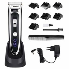 Tondeuse Cheveux Barbe Homme Enfants Adultes Personnes Agees Ecran LCD Sans Fil