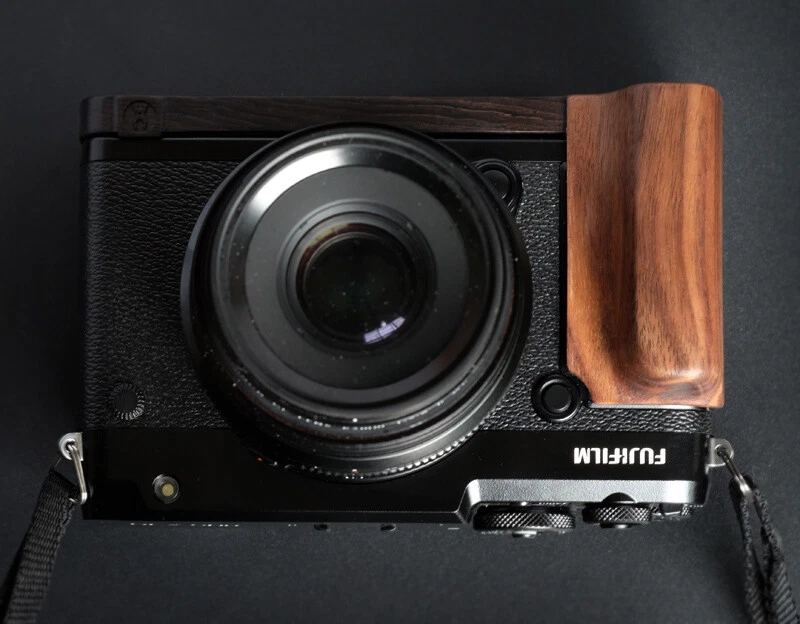 Ebony Walnut Wood Camera L Grip Holder For Fujifilm Fuji GFX 50R Handmade Handle - image 3 of 4
