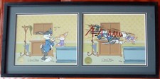 Chuck Jones Bugs Doctor: SAY AH! Hand Signed painted Looney Tunes FRAMED cel COA