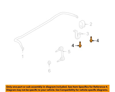 FORD OEM 08-23 E-150 Stabilizer Bar Components-Stabilizer Bar Bolt W707284S439